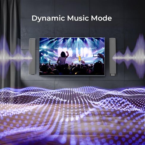 Sound Bar for Smart TV, 90W Soundbar with Bluetooth/ARC/Optical/AUX Connect, Auto Volume Boost, 3 Equalizer Modes, 2 in 1 Detachable Soundbar for TV for TV/PC/Gaming/Projectors in Saudi Arabia