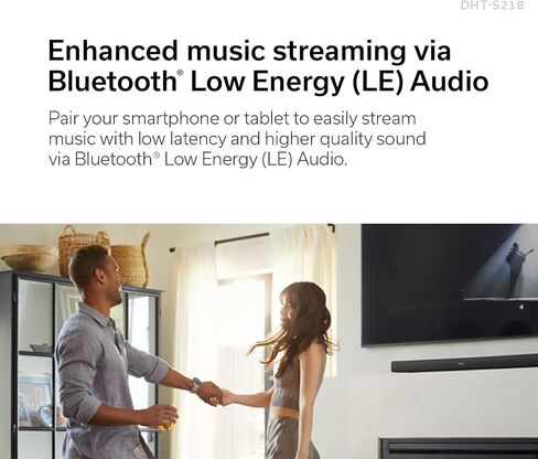 Denon DHT-S218 Sound Bar for Smart TV, Black, 2.1-Ch, 2 Built-in Subwoofers in Saudi Arabia