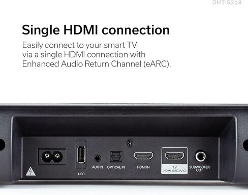 Denon DHT-S218 Sound Bar for Smart TV, Black, 2.1-Ch, 2 Built-in Subwoofers in Saudi Arabia