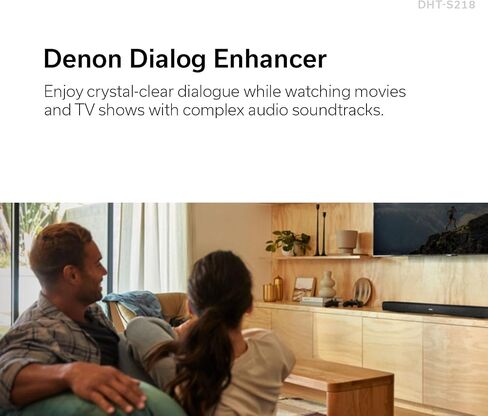Denon DHT-S218 Sound Bar for Smart TV, Black, 2.1-Ch, 2 Built-in Subwoofers in Saudi Arabia