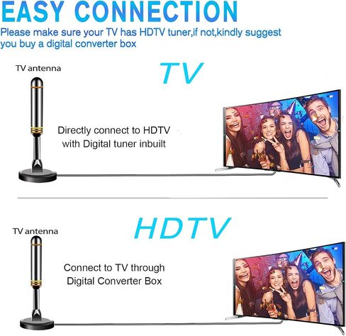 Indoor TV Antenna for Smart TV, HD Digital Antenna for TV Without Cable in Saudi Arabia