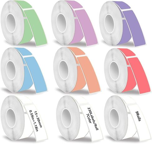 D30 Labels Maker Tape 320pcs Thermal Labels Holographic 12 x 40mm in Saudi Arabia