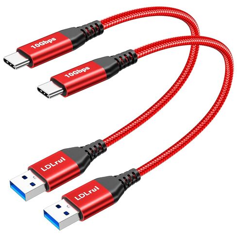 LDLrui USB C Data Cable 10Gbps, 6ft, 1-Pack, Red, Braided in Saudi Arabia