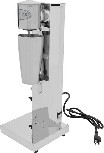 Milk Shake Machine, 650ml 180W 110V 2 Gears Commercial Electric Mixer Machine Smoothie Coffee Stainless Steel Single-head Silver for Milk Tea Stores, Cafes, Restaurants, Household in Saudi Arabia