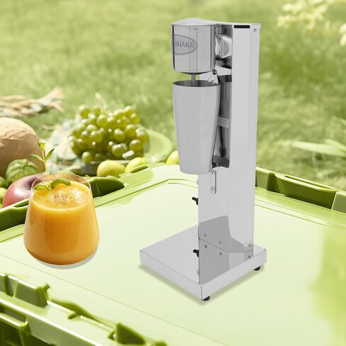 Milk Shake Machine, 650ml 180W 110V 2 Gears Commercial Electric Mixer Machine Smoothie Coffee Stainless Steel Single-head Silver for Milk Tea Stores, Cafes, Restaurants, Household in Saudi Arabia