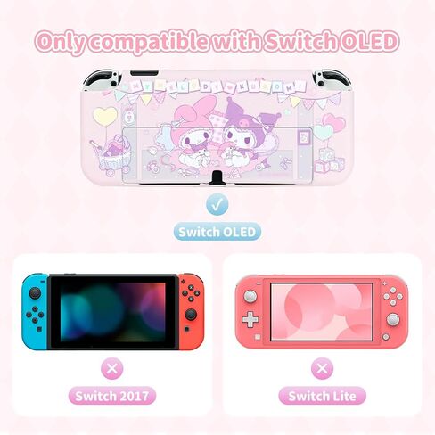 Kuitmor Protective Shell for Switch OLED, Dockable Integrated Hard Cover Skin Compatible with Switch OLED and Joystick - KLM in Saudi Arabia