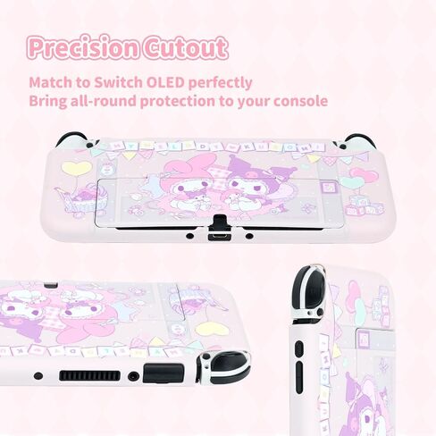 Kuitmor Protective Shell for Switch OLED, Dockable Integrated Hard Cover Skin Compatible with Switch OLED and Joystick - KLM in Saudi Arabia