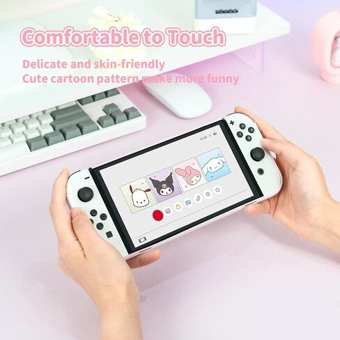 Kuitmor Protective Shell for Switch OLED, Dockable Integrated Hard Cover Skin Compatible with Switch OLED and Joystick - KLM in Saudi Arabia