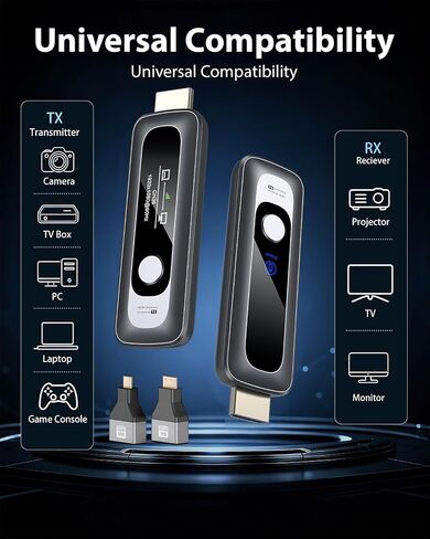 Wireless HDMI Transmitter and Receiver 2.4G/5G Plug&Play in Kuwait