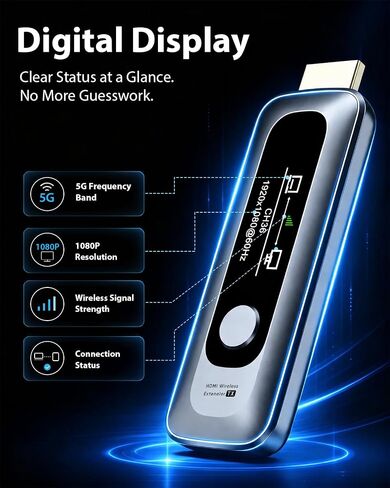 Wireless HDMI Transmitter and Receiver 2.4G/5G Plug&Play in Kuwait