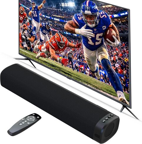 Sound Bar – 50W, Sound Bar for Smart TV, Sound Bar with Bluetooth 5.0, Optical/AUX Connectivity, Remote Control, Wall-Mountable Home Theater Audio, Compatible with TV, PC, and Phone in Saudi Arabia