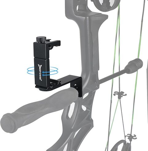 DEEPOWER Universal Compound Bow Phone Holder Aluminum Alloy Smartphone Mount for Archery Hunting - Instant Photo and Video Recorder in Saudi Arabia