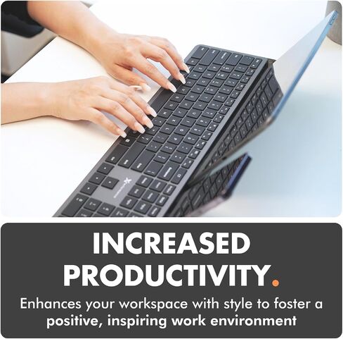 X9 Wireless Keyboard with Phone Holder - Full Size Bluetooth Keyboard with Number Pad, Backlit Wireless Keyboard, Multi-Device for iPad, Tablet, PC, Mac, iPhone, Android - Gray in Saudi Arabia