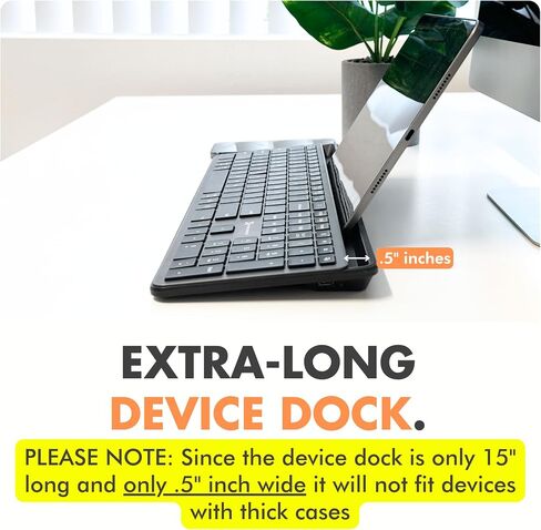 X9 Wireless Keyboard with Phone Holder - Full Size Bluetooth Keyboard with Number Pad, Backlit Wireless Keyboard, Multi-Device for iPad, Tablet, PC, Mac, iPhone, Android - Gray in Saudi Arabia