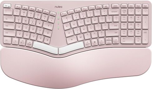 Nulea Ergonomic Split Keyboard Wireless with Wrist Rest 7 Color Backlight in Saudi Arabia
