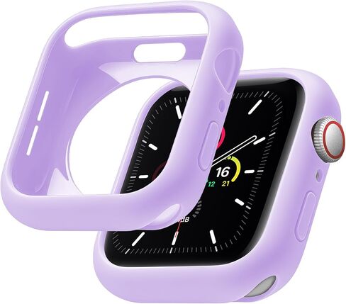 Newlibery Soft Flexible Watch Case 42mm for Apple Watch Series 10/11, TPU Slim Touchable Screen Lightweight All-Around Shiny Bumper Protector Shockproof Guard Watch Cover for Women Men, Gold in Saudi Arabia