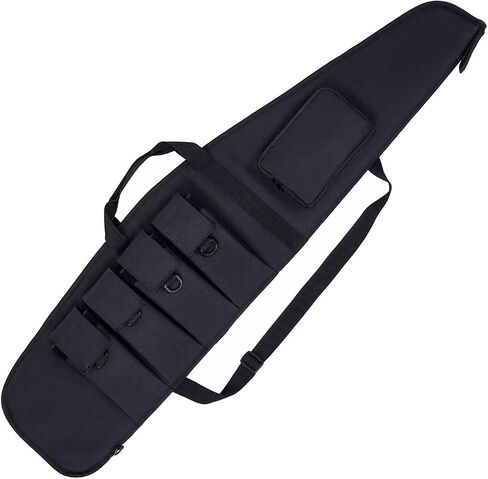 Soft Rifle Case, Padded Scoped Shotgun Bag 41/45/49 Inch, Heavy Duty Gun Storage Bag Zipper Pockets & Detachable Adjustable Shoulder Strap in Saudi Arabia