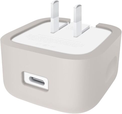غطاء شاحن سيليكون رمادي لمحول الطاقة الديناميكي Apple 40W لعام 2025 in Kuwait