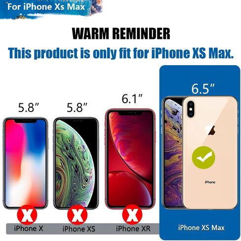 [New Battery Case for iPhone Xs Max, 5000mAh Rechargeable Extended Battery Charging Charger Case (6.5 Inches) Black in Kuwait
