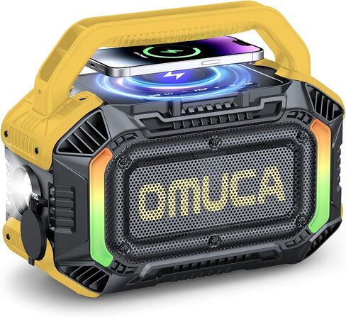 Speakers Bluetooth Wireless, 100W Portable Bluetooth Speaker with Bass, IPX7 Waterproof & Floatable, 20H Playtime, RGB Light, Loud Speakers with TWS for Work, Outdoor, Garage(Black) in Saudi Arabia