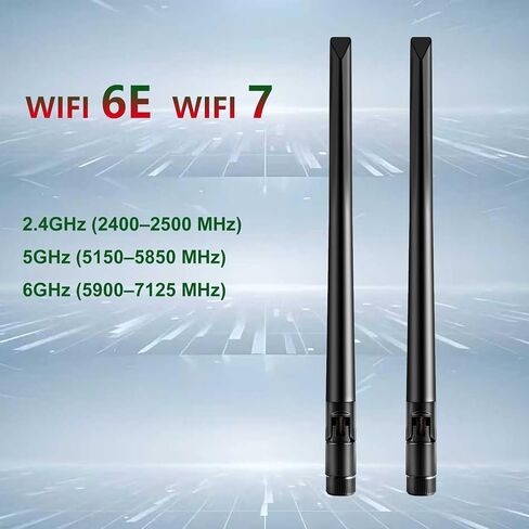 WiFi 7 WiFi 6E Antenna Tri-Band 2.4GHz 5GHz 6GHz RP-SMA Antenna for Gaming PC Desktop Computer Motherboard Card Wireless Router(Pack of 2), Slinkdsco in Saudi Arabia
