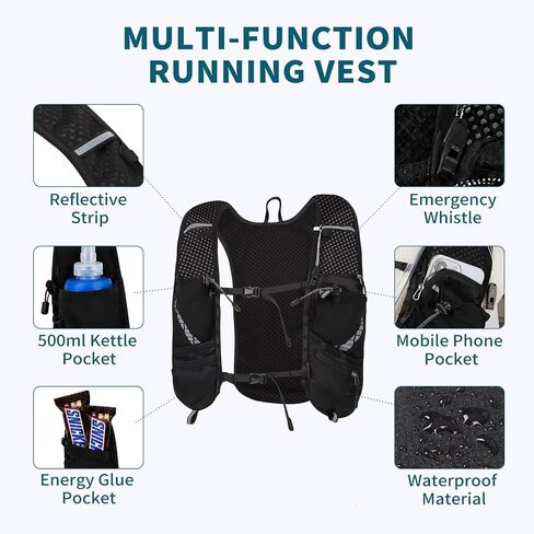 Hydration Backpack Running Vest with 2L Water Bladder for Women Men in Saudi Arabia