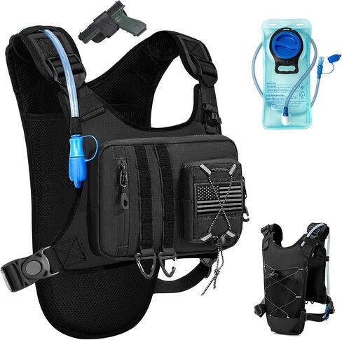 Outdoor Hydration Vest for Running & Hiking, Lightweight Breathable Water Backpack with 2.0L Bladder, Bounce-Free Chest Pack for Marathon, Cycling, Trekking for Men and Women in Kuwait