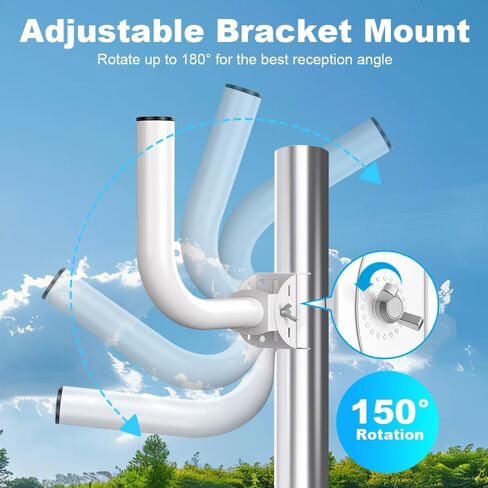 Universal Antenna Mount UB-AM Compatible for WiFi Extenders Wireless Bridge Mount Bracket 2-Pack Pole & Wall Mount for Outdoor CPE, Access Point, Point-to-Point Bridge Antenna - Mounting Arm in Saudi Arabia