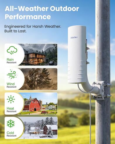 AdaLov CPE361 5KM Outdoor Wireless Bridge 5.8GHz Gigabit Network Extension in Saudi Arabia