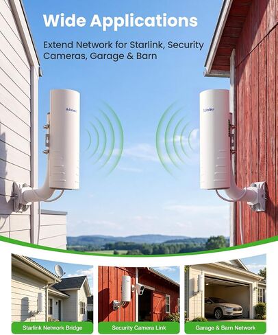 AdaLov CPE361 5KM Outdoor Wireless Bridge 5.8GHz Gigabit Network Extension in Saudi Arabia