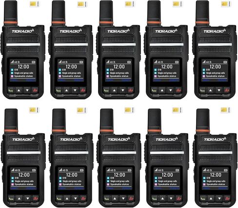 TIDRADIO TD-G18 Rapid Unlimited Range POC Radio, 4G LTE Global Walkie Talkies Long Range, Nationwide PTT Two Way Radios 6000+Miles for Family Logistics Company-2pcs with SIM Card in Saudi Arabia