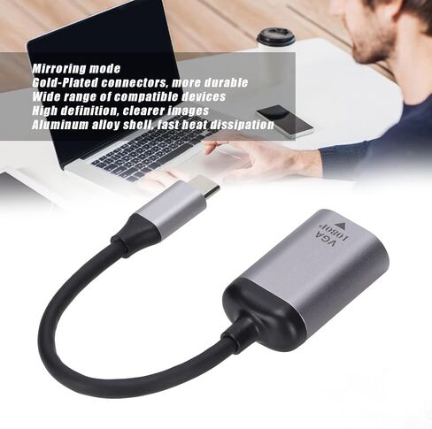 USB C to VGA Adapter Compact and Durable Design for Easy in Saudi Arabia
