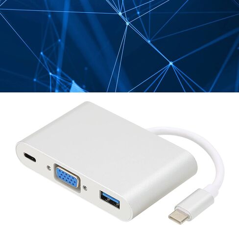 Type C to VGA 3 in 1 Adapter Aluminum Alloy for Charging and in Saudi Arabia
