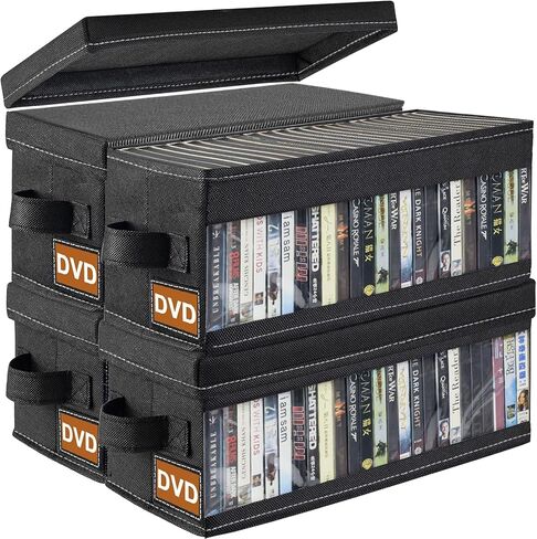 DVD Storage Box with Clear Window - 4 Pack in Saudi Arabia