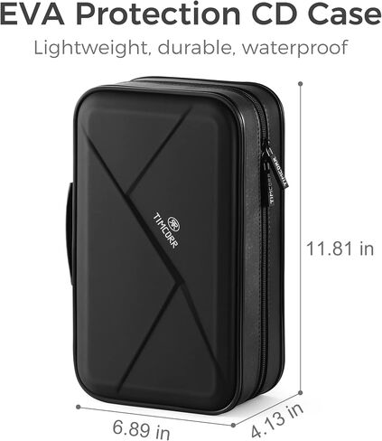CD Case DVD Holder Storage: 144 Capacity DVD Cases Organizer Portable Wallet Storage - CD Plastic Protective Carrying Binder for Home Travel (Black) in Kuwait