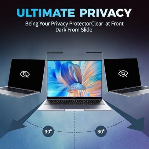2Pack Magnetic Laptop Privacy Screen Filter 15.6 inch for 16:9 Widescreen Computer Monitor, Removable Anti Blue Light Privacy Shield, Anti-Glare Protector in Saudi Arabia