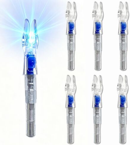6 Pack X Lighted Arrow Nocks LED Archery Nocks for .204" 5.2mm Shafts in Saudi Arabia