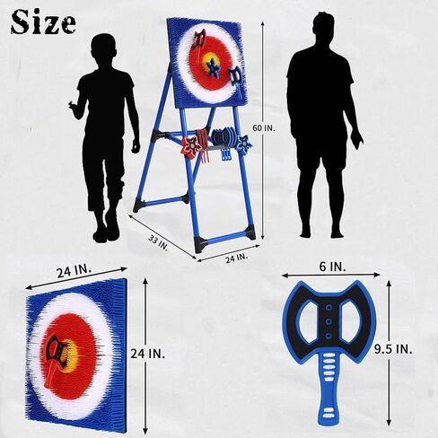 Stiatu Axe Throwing Game for Backyard,16 Throwing Axes Stars,Outdoor Games in Saudi Arabia
