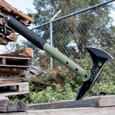 M48 Tactical Tomahawk Military Axe - Green/Black with Compass & Sheath in Saudi Arabia
