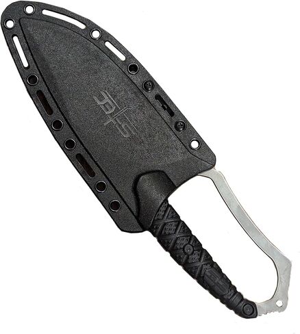 NLX 11" Silver Tanto Drop Point Style Machete and Outdoor Tools with Glass Breaker, Full Tang Stainless Steel Fixed Blade with ABS Sheath. Durable Gear for Camping, Hiking, Bushcraft, EDC Use in Saudi Arabia
