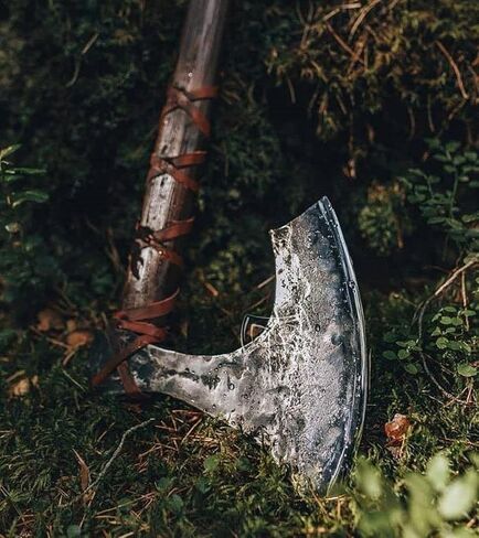 Forest Hunting |42"Two Handed Large Berserker Axe, Large Norse Axes,Scandinavian Style Viking Axe Double Headed ax, Real Battle ax, Wood Handle self Defense Weapons War Hatchet (Large Norse Axe) in Saudi Arabia