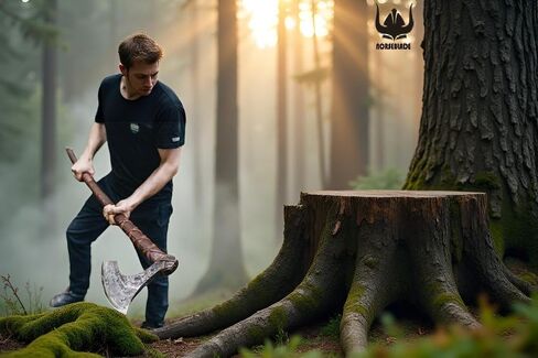 Forest Hunting |42"Two Handed Large Berserker Axe, Large Norse Axes,Scandinavian Style Viking Axe Double Headed ax, Real Battle ax, Wood Handle self Defense Weapons War Hatchet (Large Norse Axe) in Saudi Arabia