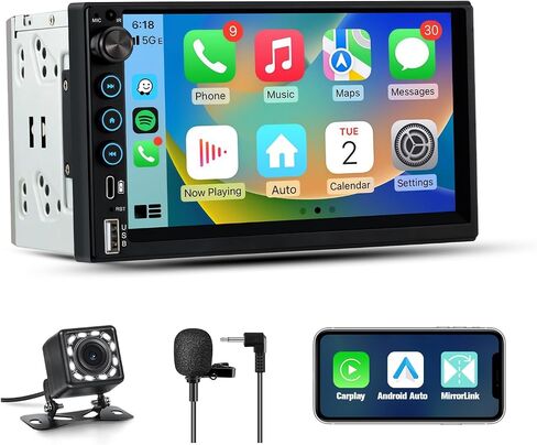 Double Din Car Radio with Wireless CarPlay & Android Auto 7 Inch in Saudi Arabia