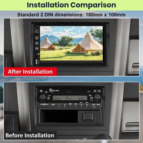 Double Din Car Radio with Wireless CarPlay & Android Auto 7 Inch in Saudi Arabia