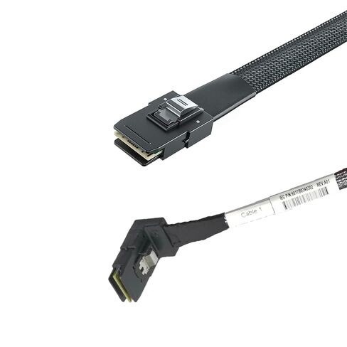Mini SAS Cable Cable SFF-8087 (Left-Angle) to 4X SATA for SAS/RAID Controllers, HDD, Backplanes, and Servers (7/10/24/32 Inches) in Saudi Arabia