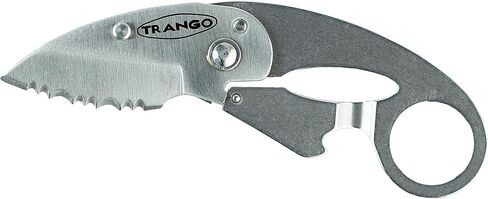 TRANGO Piranha Knife - Serrated Micro Blade w/Bottle Opener, Gray, 2 in in Saudi Arabia