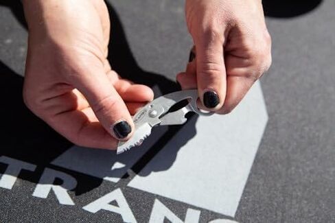 TRANGO Piranha Knife - Serrated Micro Blade w/Bottle Opener, Gray, 2 in in Saudi Arabia