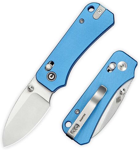 CIVIVI Small Pocket Knife for EDC, Baby Banter 2 Crossbar Lock folding Knife with 2.34" Nitro-V Blade Micarta Handle, Titanium Thumb Stud Opener C23074-3 in Saudi Arabia