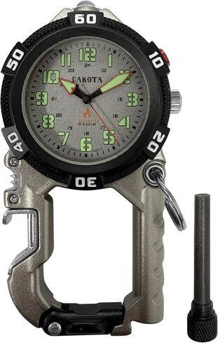 Dakota Flint Clip Pocket Watch with Fire Starter & Bottle Opener in Saudi Arabia