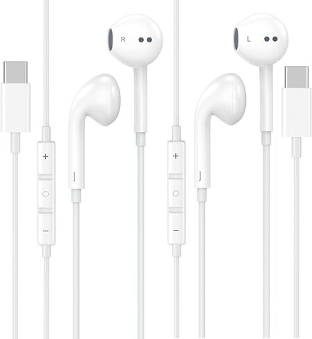 قطعتان من سماعات الأذن السلكية USB C لهاتف iPhone 17 16 Pro Max 15 في الأذن in Kuwait
